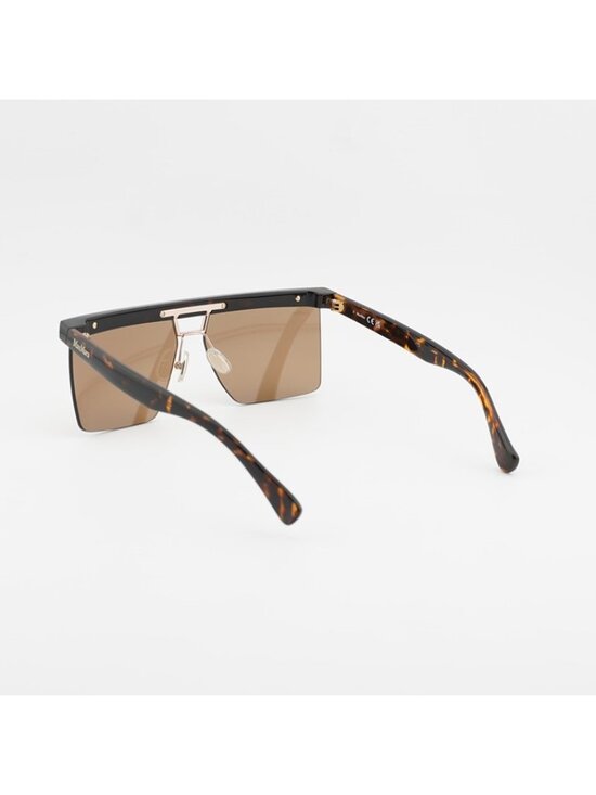 Max Mara MM0072 52E Sunglasses Dark Havana Square Frame, Brown Lenses main image 11